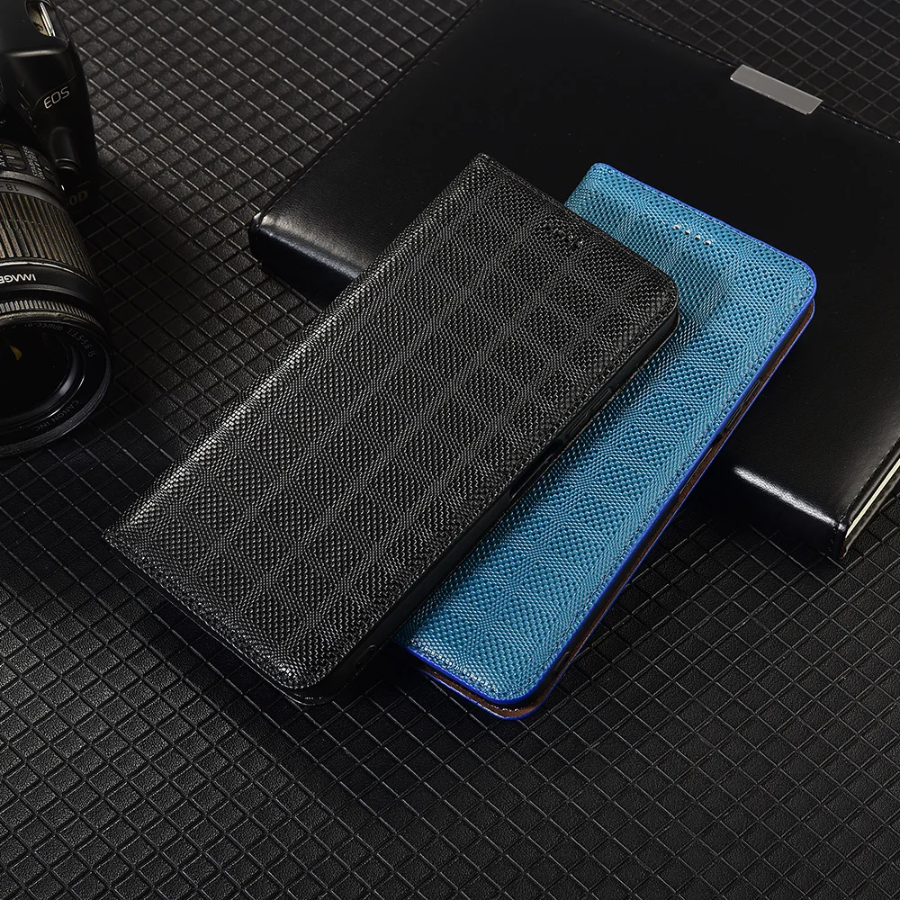 For Huawei P30 P40 P50 P50E P60 Pura 70 80 Pro Plus Ultra Lite Art Crosshatch Pattern Of Genuine Leather Flip Phone Case Cowhide - Image 5