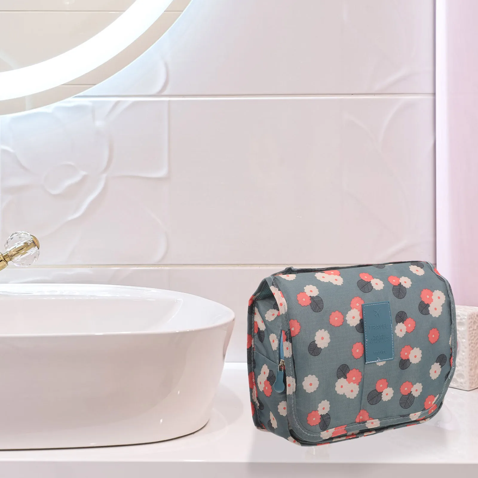 

Hanging Toiletry Travel Portable Makeup Storage Bag For Cosmetics Toothbrush Lipstick Facial Cleanser Organizer Pouch With Hook