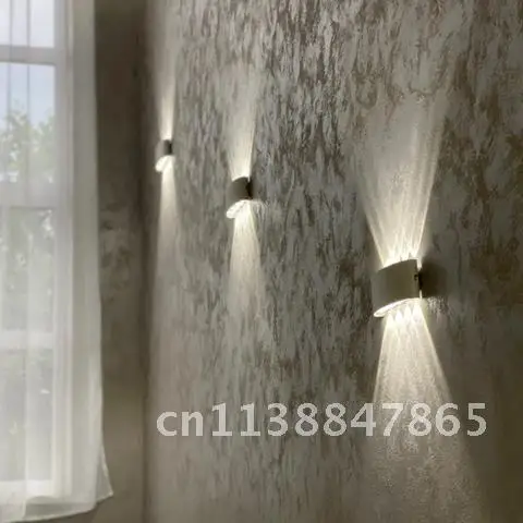 

Waterproof Outdoor LED IP65 Wall Lamp Garden Lighting Aluminum AC86-265 Modern Indoor Bedroom Living Room Stairs Wall Light