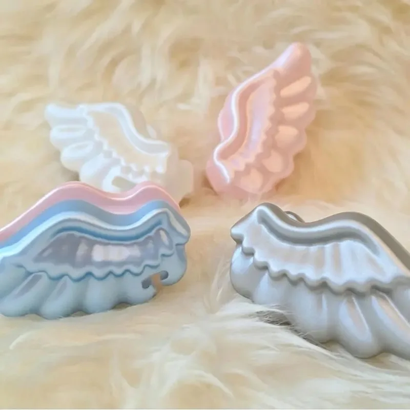 Angel Wing Cable Management Holder 3D Printed,Kawaii Wire Winder for Charging Cables,Decorative Desktop Accessory &  Gift