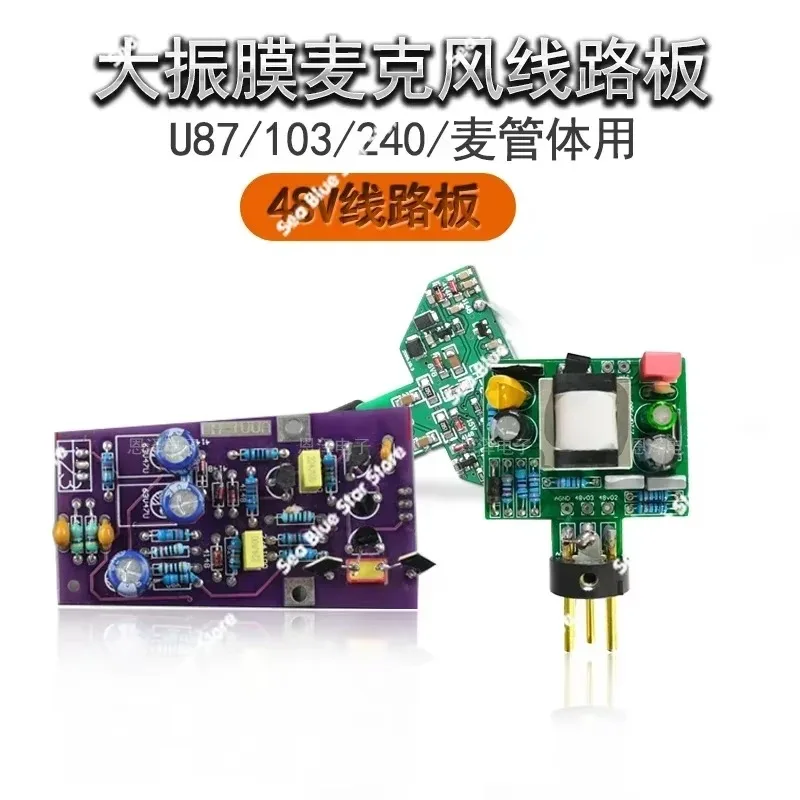 DIY Microphone Board Microphone Circuit Board U87 103 107 240 and Other Large Diaphragms 48V Replacement Repair Upgrade