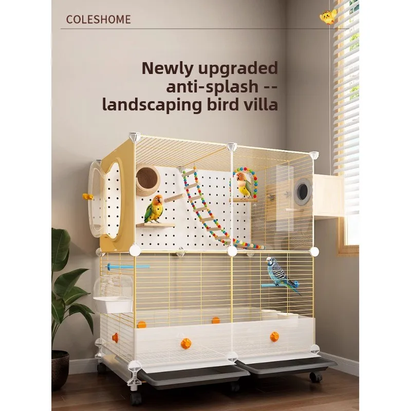 

Bird cage parrot large household Xuanfeng tiger skin special thrush peony pearl bird
