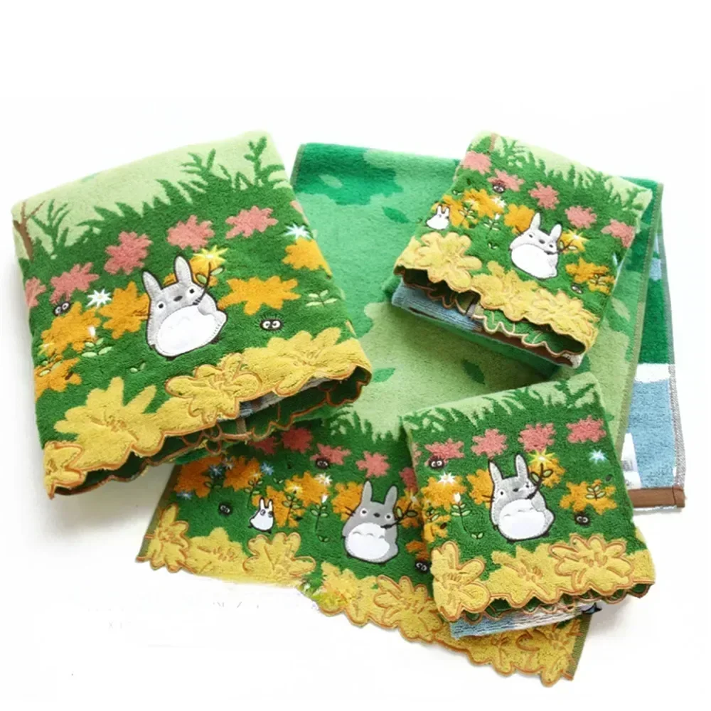 Cotton 100% Cute Embroidery Cartoon Towels Bathroom Hand Towel Batrh for Kids Adults Beach