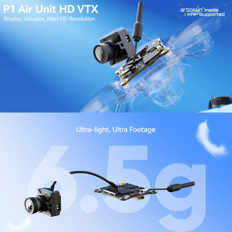 BETAFPV P1 Air Unit HD VTX  5.1-5.9GHz VTX 200mW 1/2.9'' CMOS Camera 1080P 60Fps for Meteor75 Pro P1 / Aquila20 HD FPV Kit