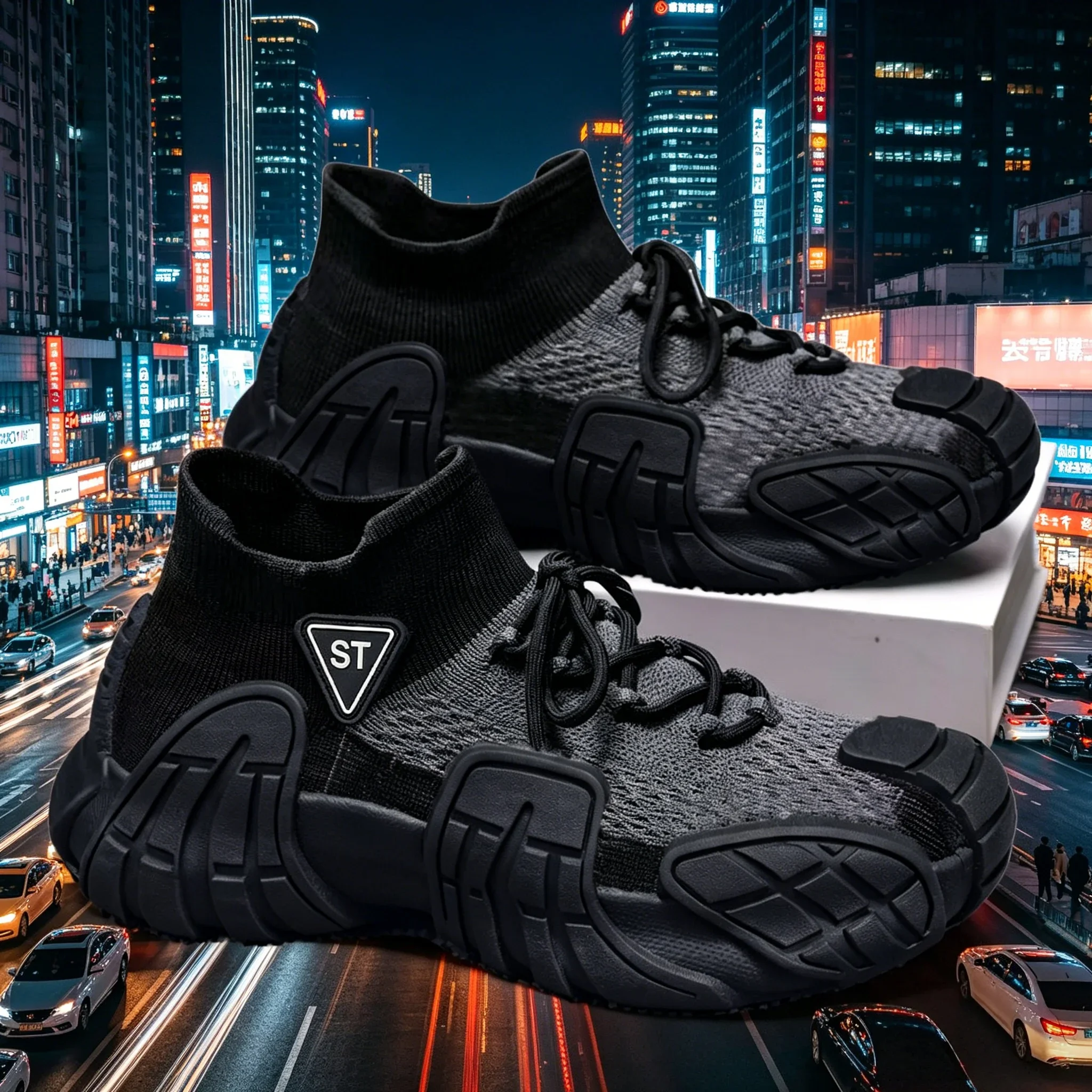 Men Sports Shoes Breathable Work Sneakers Lightweight Anti Puncture Safety Shoes Male Indestructible Boots Free Shipping view 5