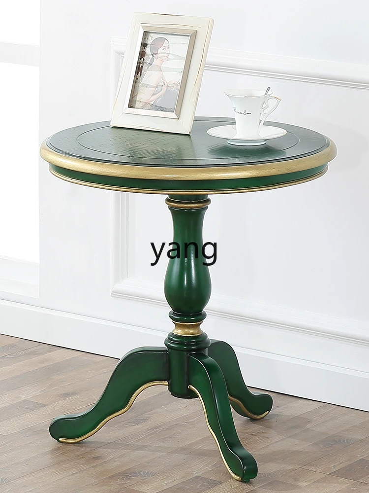 LH sofa side table casual negotiation round table bedroom old green small coffee table