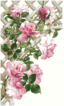 

Roses Cross Stitch Ecological Cotton Thread Embroidery, Home Decoration, Hanging Painting Gift, 46-72