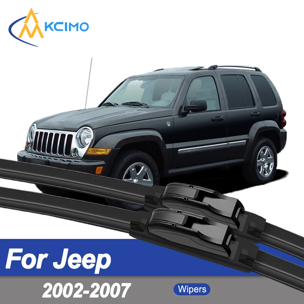 

Premium Rubber Durable Silent Windshield Wiper Blades 2pcs for Jeep Liberty 2002-2007 KJ Cherokee