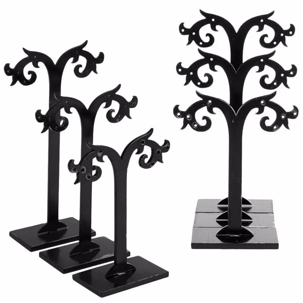 3 Pcs/Set Jewelry Organizer Show Rack Shape Earring Display Stand Acrylic Holder