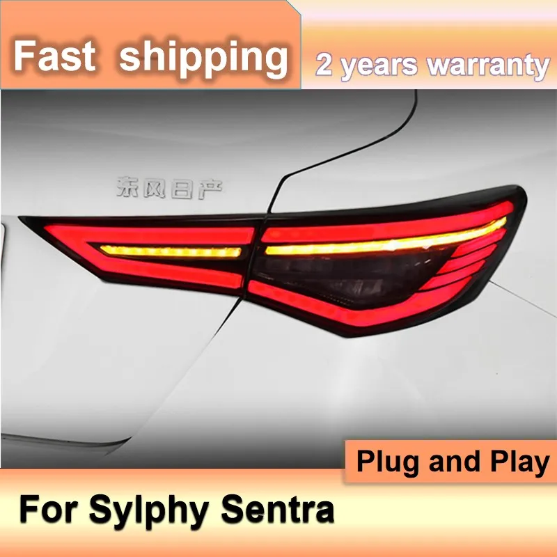 Car Accessories for Nissan Sylphy Tail Light 2020-2022 Nissan Sylphy Rear Light 14th Sylphy Rear DRL Fog Brake Turn Signal Rever