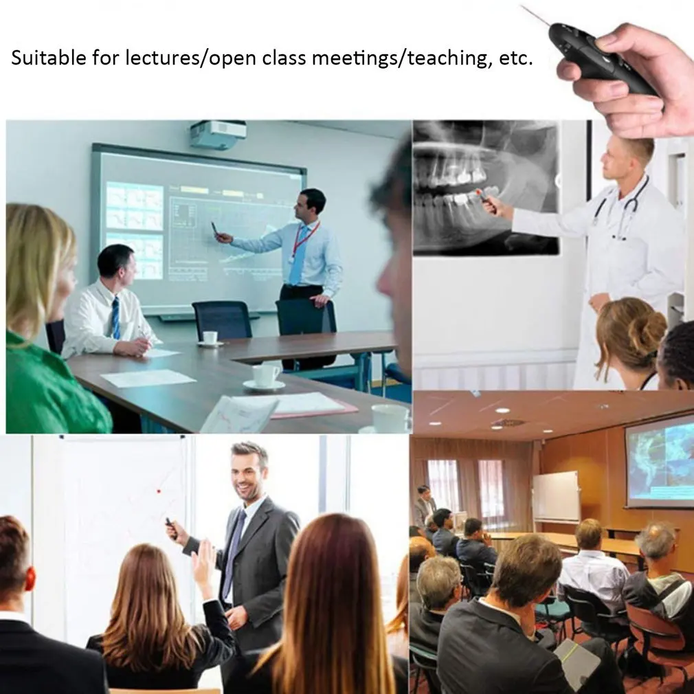 USB Wireless Presenter Powerpoint Clicker Presentation Remote Control Pen PPT with Red Light Remote Control pc mice