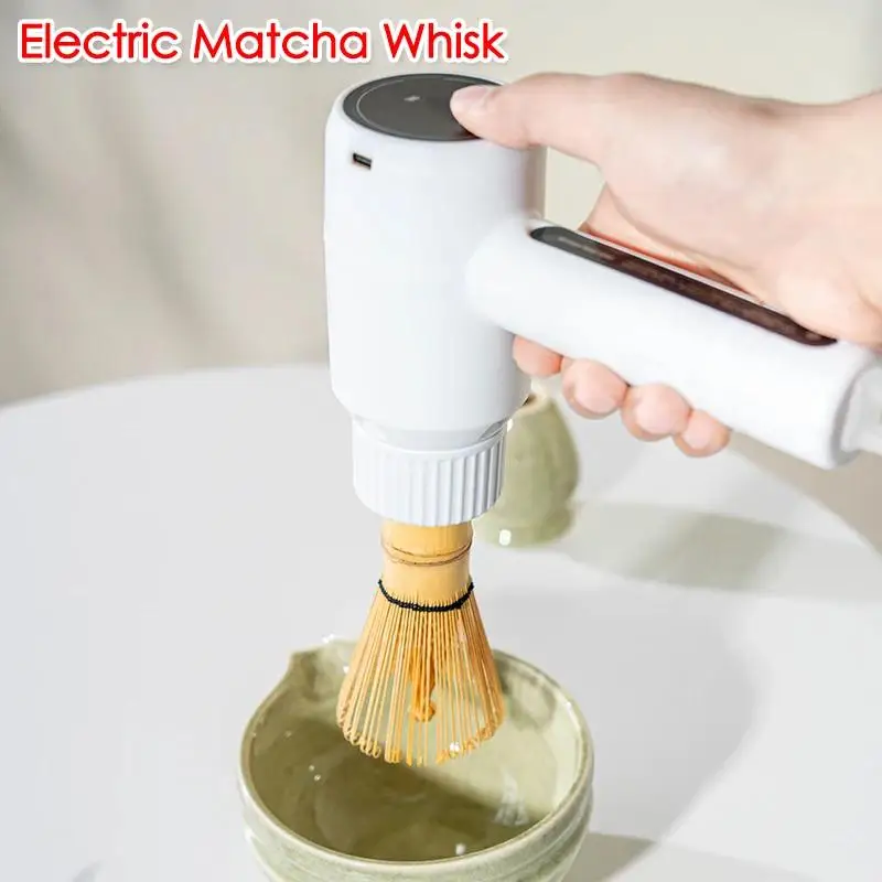 Electric Matcha Whisk 3 Gears Adjustable Rechargeable Quickly Whisking Matcha Blender for Home Beverage Shop Tea-Making Tools