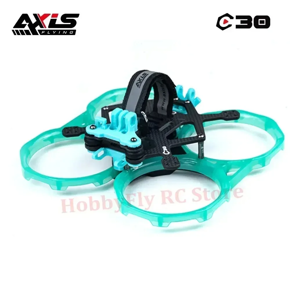 Estrutura Cinewhoop de carbono Axisflying C30/C35 - Protetor de suporte leve de 138 mm/152 mm para FPV e drones de corrida"