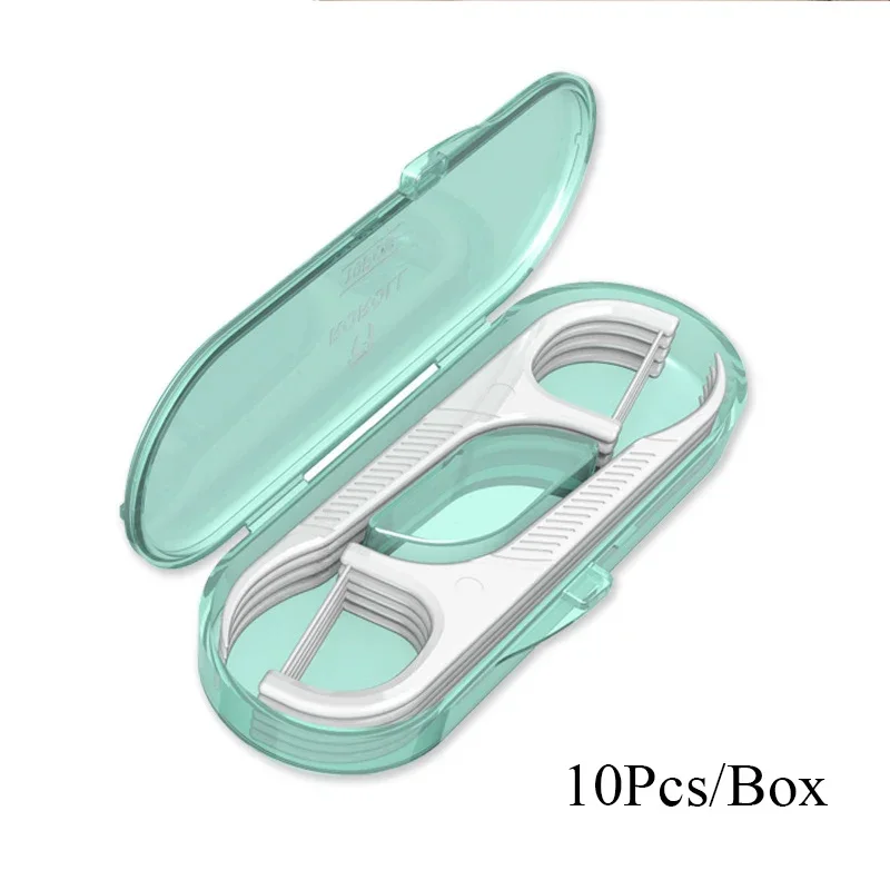 Denspay 1 Box Portable Floss Toothpick Box Toothpick Floss Storage Box Floss Toothpick Set Teeth Cleaner With Storage Tube Gift