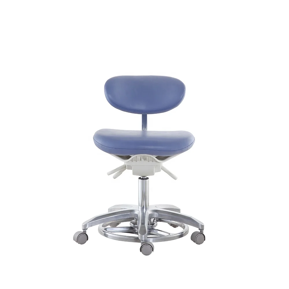 Anteeth Dental Clinic Use Ergonomic Micro Fiber Leather Furniture Assistant Dental Stool Chair