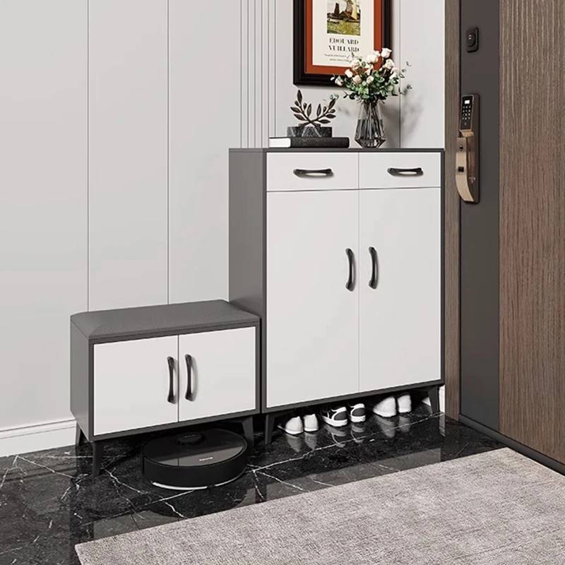 Lemari Cermin Lemari Sepatu Pajangan Rak Pertunjukan Makan Rak Sepatu Kayu Hemat Ruang Kamar Mandi Sapateira Perabotan Rumah