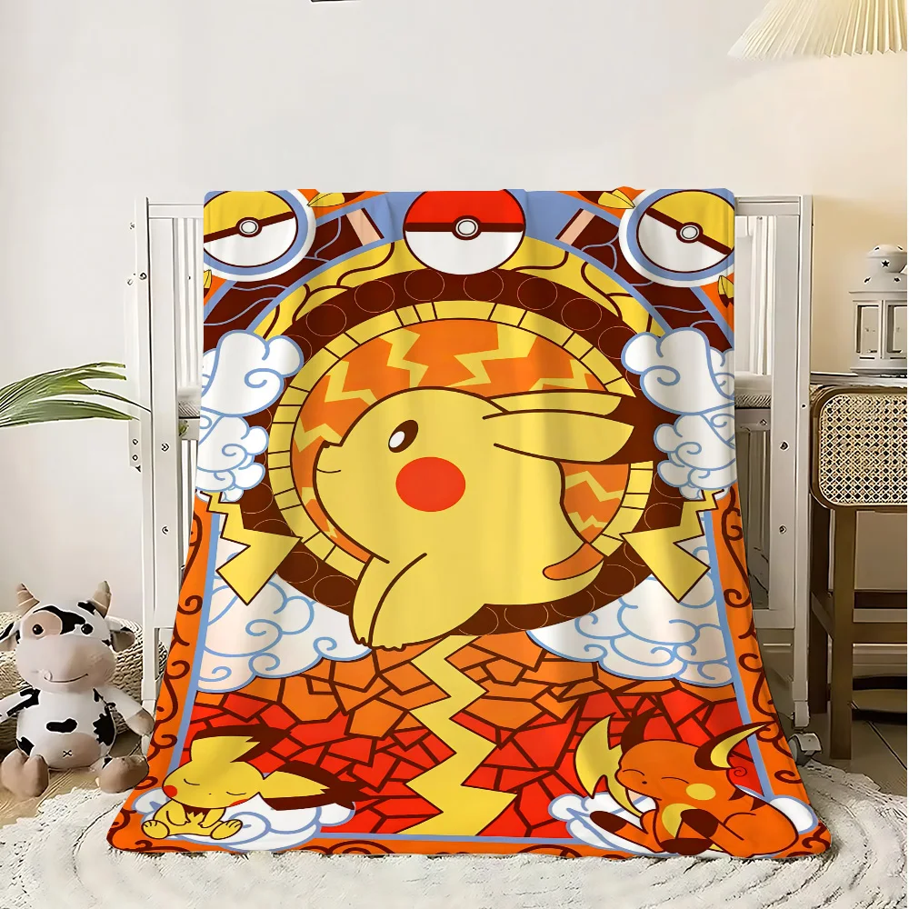 

Pokes Printed Cushion Blanket for Decorative Sofa Bedroom Decoration Warm Winter Blankets Home Bedspread on the Bed Throw Knee