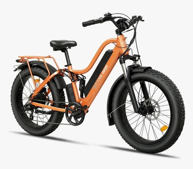 *forFactory Price New Full Suspension Electric City Bike Snow Ebike 48V 21Ah Lithium Battery 750W 26inch Fat Tire Electric Bicyc