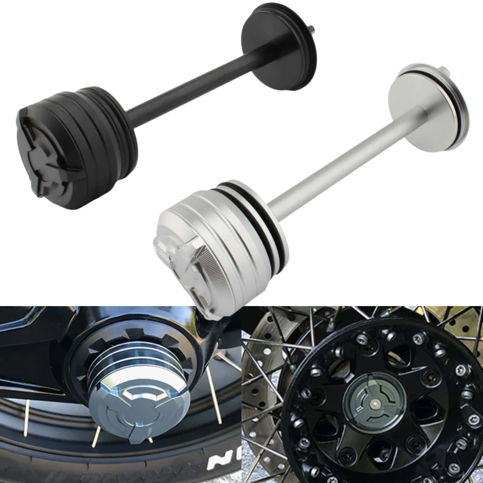 

Motorcycle Rear Wheel Axle Fork Crash Protector Slider Stand For BMW R1200 R1250 RT GS LC ADV Adventure Falling Protector