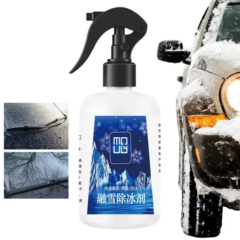 Windshield Deicer Spray 300ml Windshields Snow Ice Melting Spray Fast Ice And Snow Melting Spray For Front Windshields Exhaust