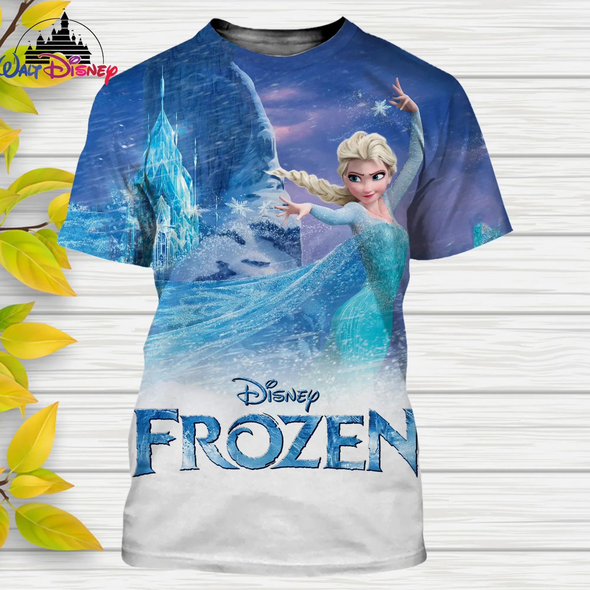 Frozen Cartoon Disney men women t shirt casual style 3D print Summer Casual Streetwear Tee Tops