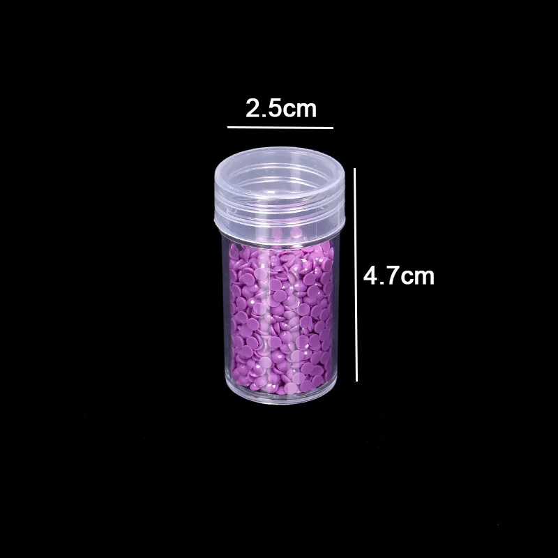 HOMFUN Plastic Clear Round Storage Bottles Mini Transparent Jars 5D Diamond Painting Accessories Container Beads Organizer Tools