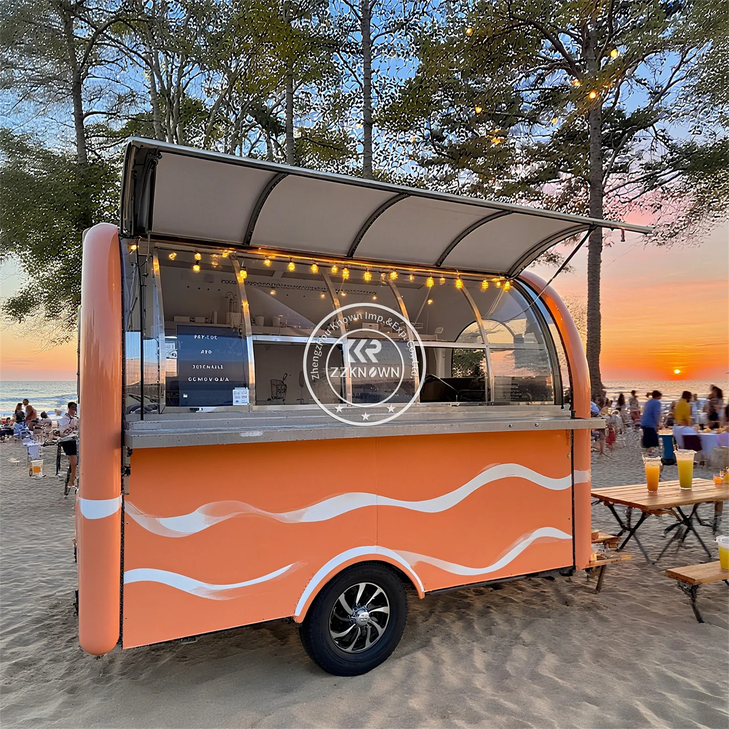 US DOT +VIN Multifunctional New Design Trailer Type Full Stainless Steel Tricycle Hot Dog Carts Food Vending Cart for sale - Image 2