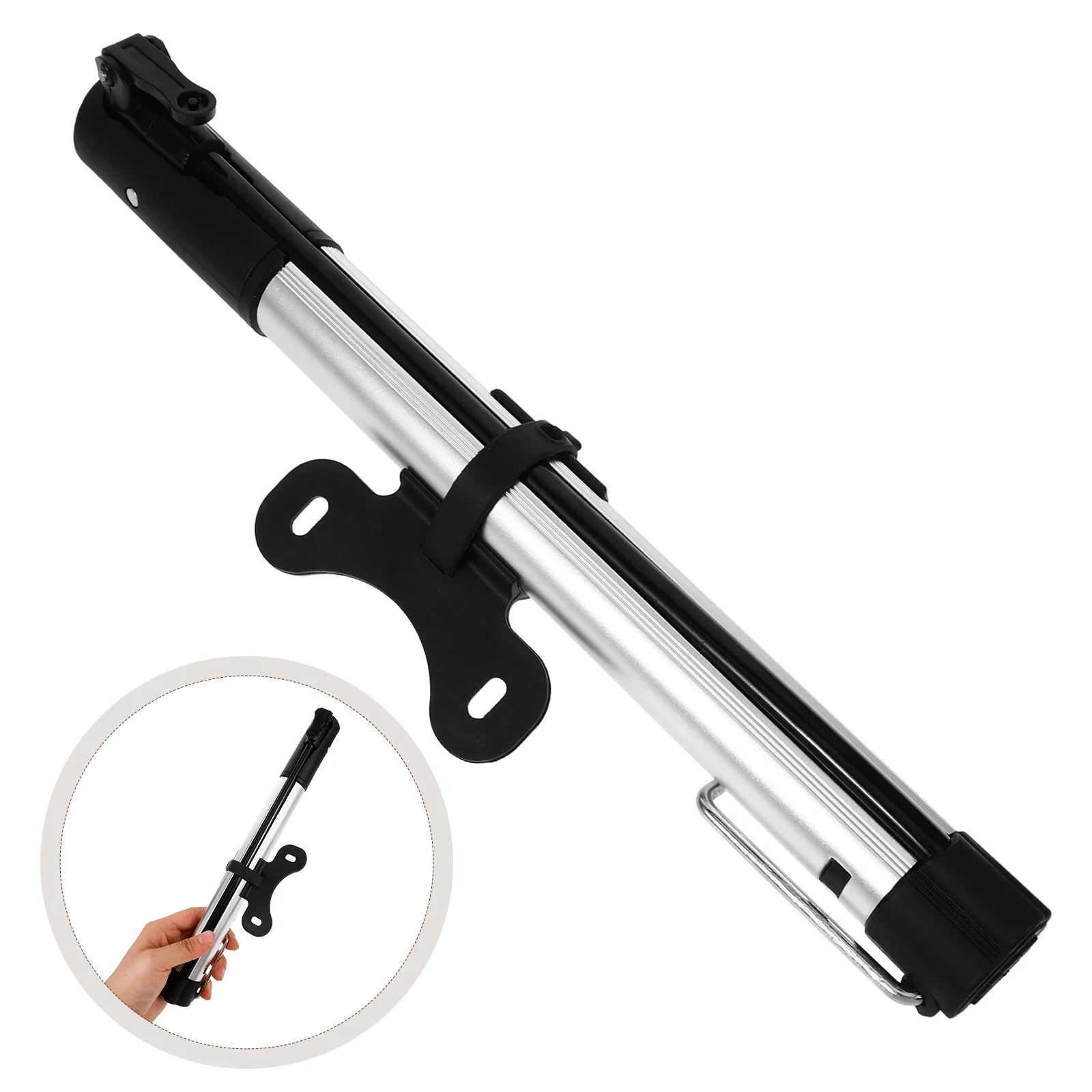 

Aluminum Alloy Bicycle Floor Bike Tire Pump Portable Cycle Pump For Motorcycle Durable Lightweight Easy Use Air Inflation Tool