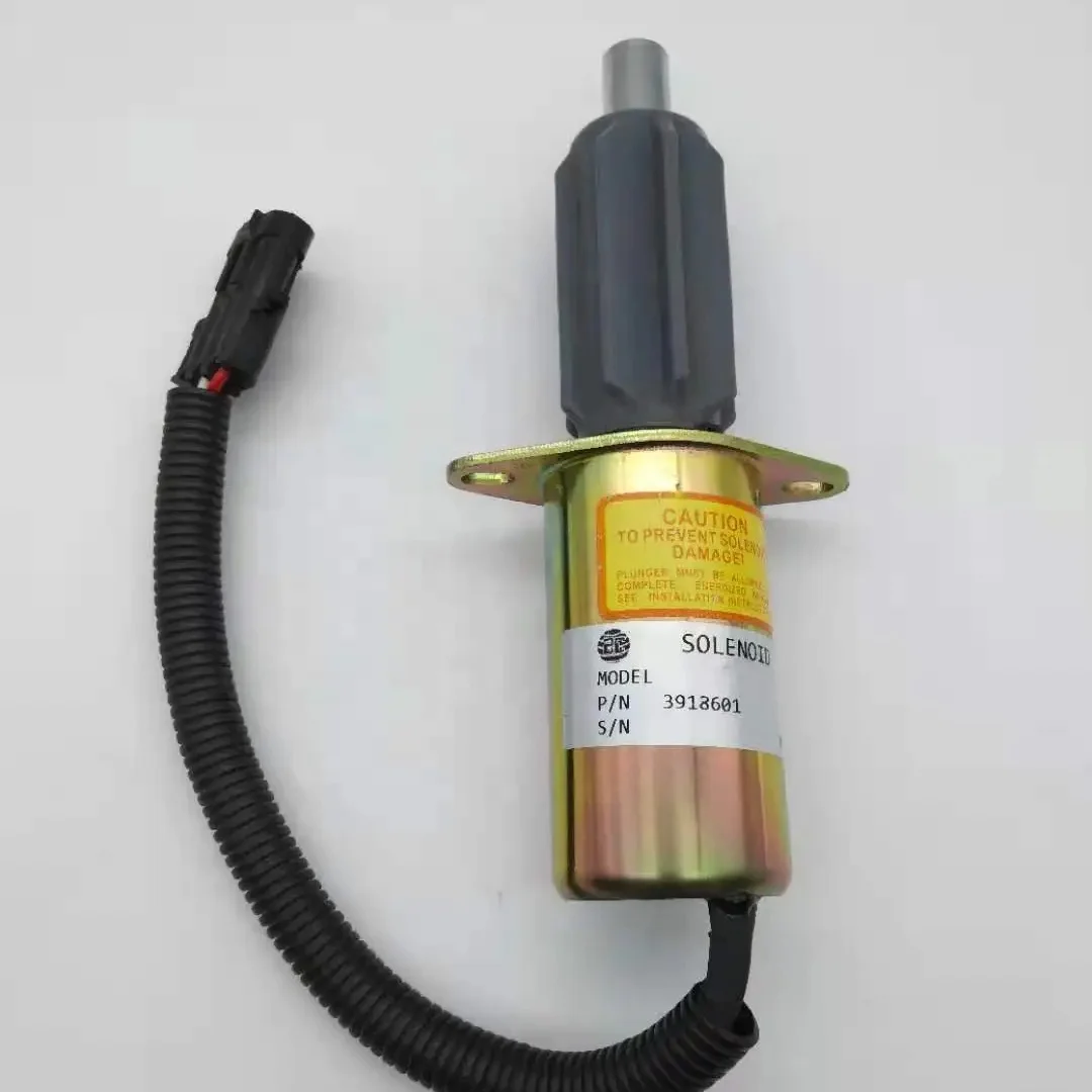 TJG130805 3921980 / 3918601 24V Stop Shutdown Shut-off Solenoid Valve Fits Excavator Diesel Engine Parts