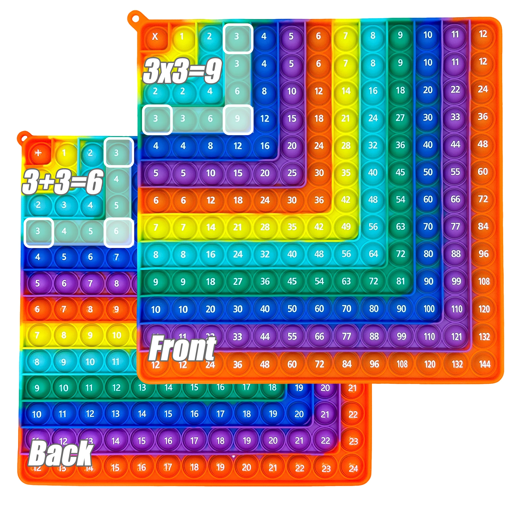 1-12 Multiplication Addition Fidget Math Learning Toys, Mathematics Times Chart Push Bubble Board Games, Gifts for Class Kids