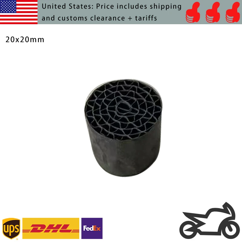 20x20 مللي متر الفولاذ المقاوم للصدأ محفز معدني إدراج ل دراجة نارية العادم الأنابيب العسل الأساسية 100CPSI محفز محول #2