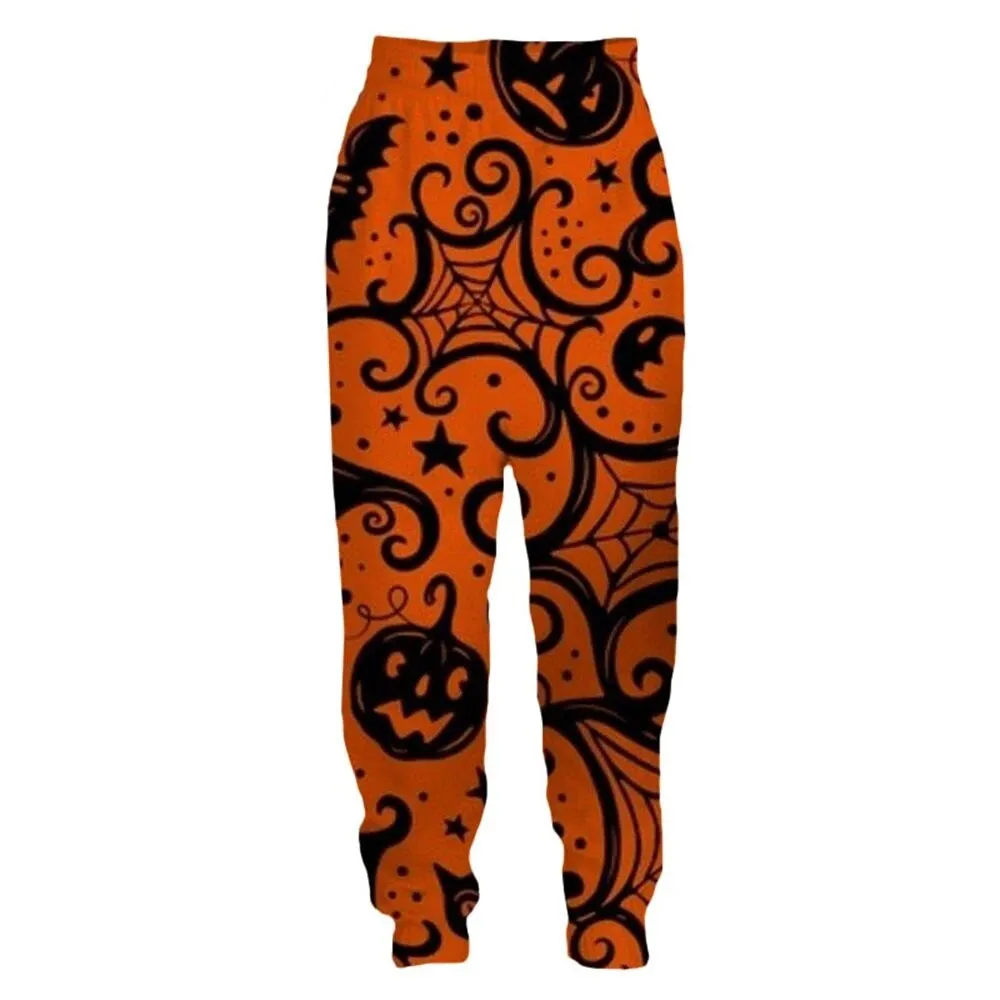 Autumn men's fashion pants Halloween pumpkin skeleton 3D printed sports pants unisex Harajuku street casual jogging pants K0151