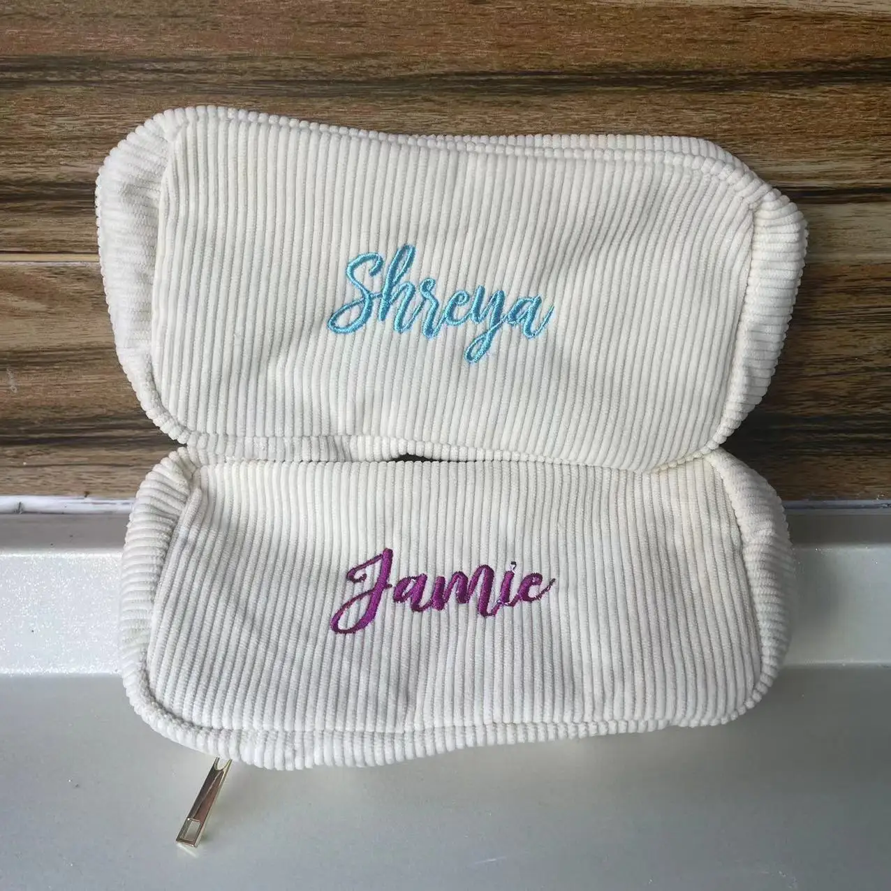 

Embroidered New Portable Handbag Personalized Customization Large Capacity Makeup Bag Travel Storage Bag Women's Makeup Bag