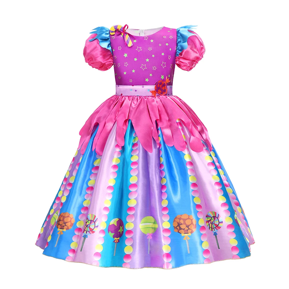 Vestito da tutù per unicorno per festa di compleanno per bambina, arcobaleno alto e basso, 3 pezzi, abiti da principessa di carnevale fantasia con fascia per capelli + ali