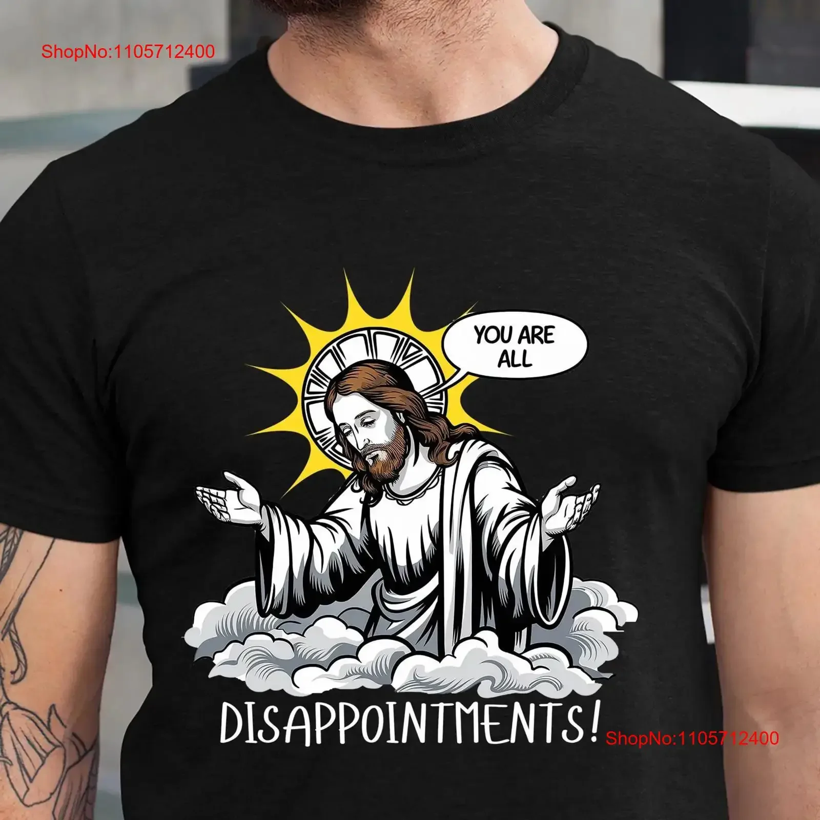 Jesus You Are All Disappointments T Shirt Funny Religious vintage Washed Slightly fashion graphic Versatile Comfortable
