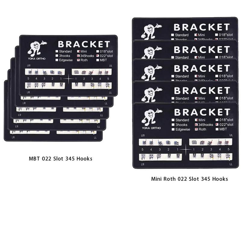 

Bracket, Brackets For Braces, 5 Sets 100 Pcs Braces Teeth Model Mini MBT 022 Slot 345 Hooks Durable Easy To Use