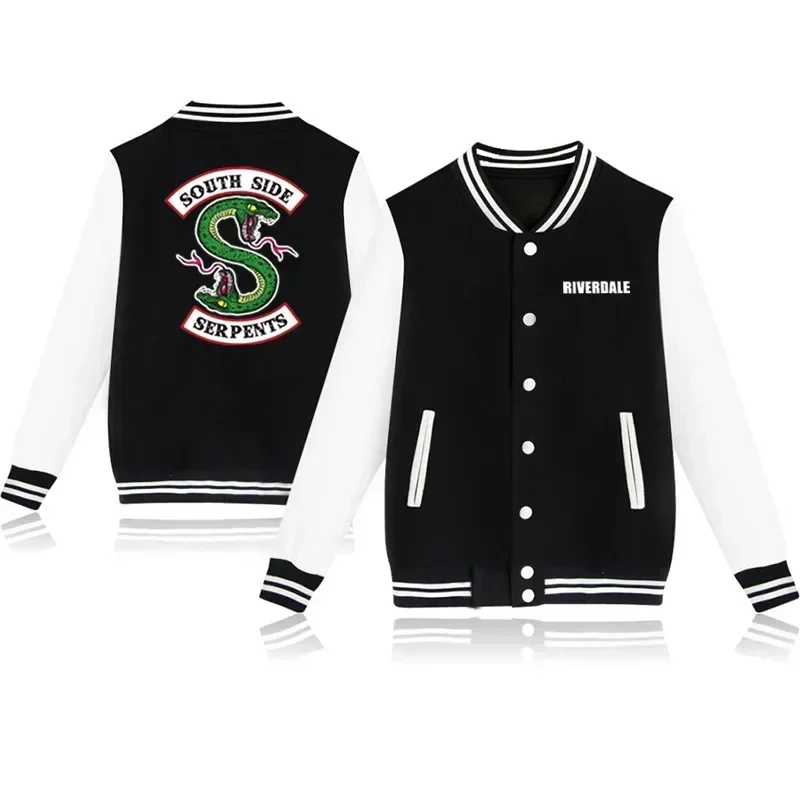 

American TV Riverdale Women South Side Serpents Female Casual Baseball Coat Winter Fashion Hip Hop Jacket