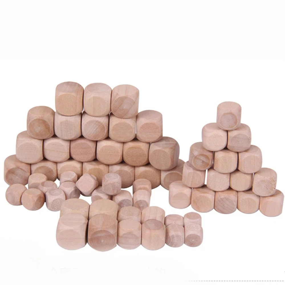 

for Children 20mm D6 Dice Printing DIY 6 Sided Blank Dice Wood Cube Dices Wood Dice