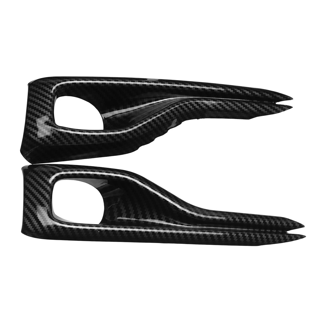 Carbon Fiber Look Car Front Fog Light Cover Fog Lamp Cover Shell Bezel For Ford For Focus MK4 ST ST Line & ST Line X 2019-2021