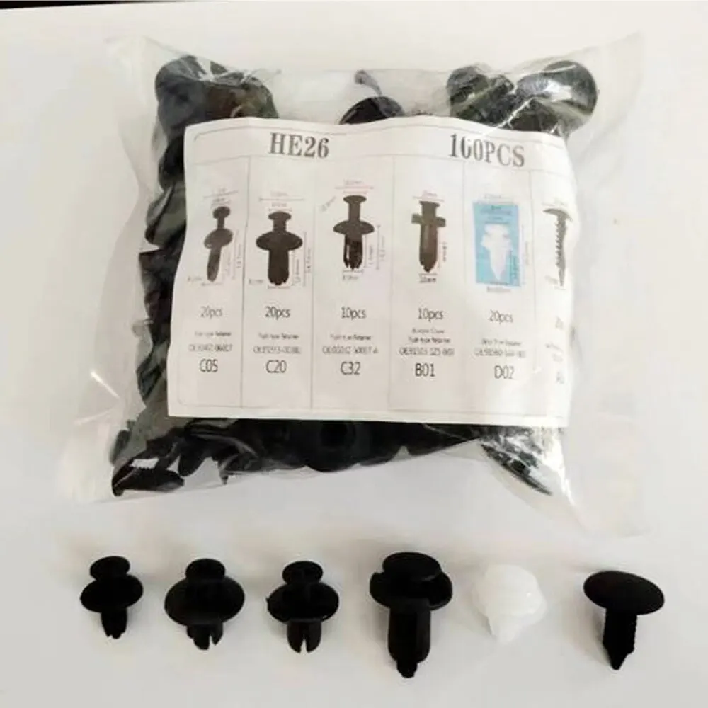 100pcs Auto Fastener Clip Kit Fender Rivet Clips Car for Toyota prado 120 fj150 land cruiser 80