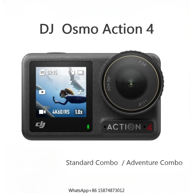 

Для DJ1 Osmo Action 4 Standard Set - 4K/120fps Водонепроницаемая Экшн-камера era с 1/1. 3-дюймовым датчиком 10-бит & D-Log M Color Performance An