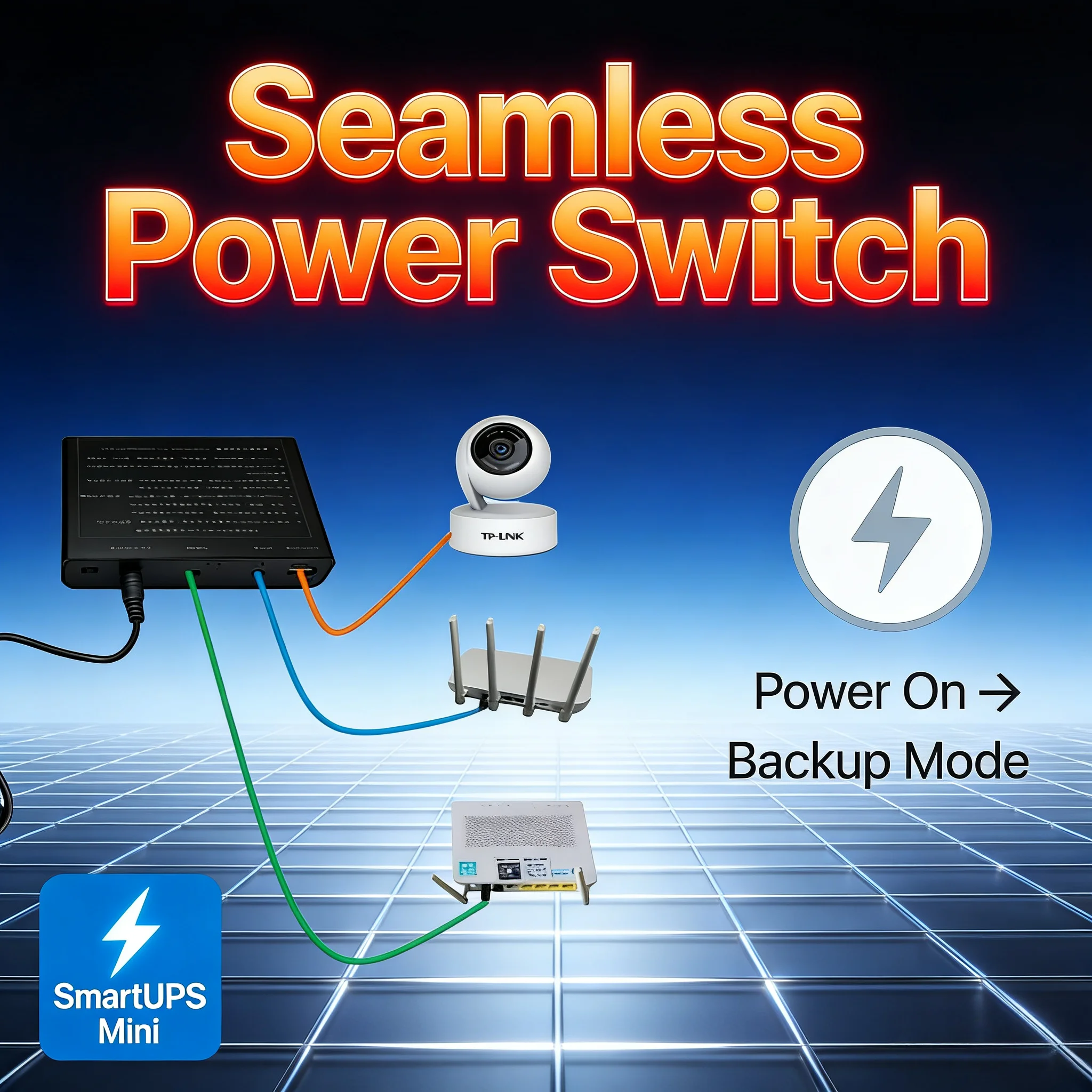Cold-Resistant UPS Power Box Winter Edition, 5V/9V/12V 3-Output 6×18650 Battery Holder For Router CCTV ONT