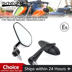 Handlebar End Mirror For DUKE 790 890 1290 R SUPER Left Right Reflective Rear View For 790DUKE 890DUKE Glass Lenses Accessories