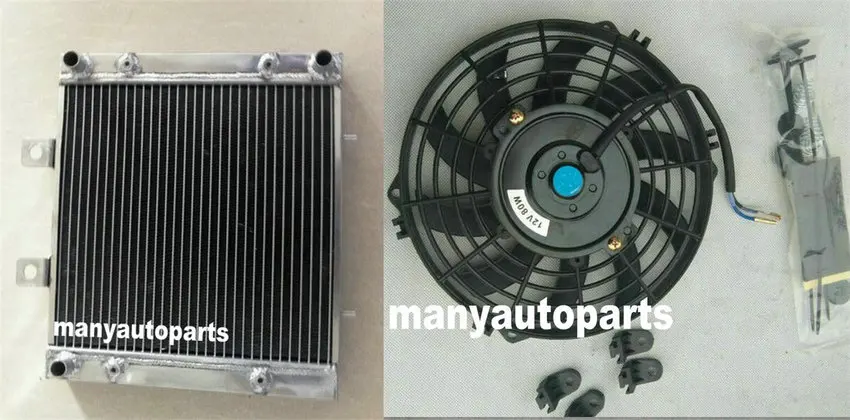 

For Polaris Sportsman 400 / 450 / 500 2004-2008 2005 2006 2007 Alu Radiator+FAN