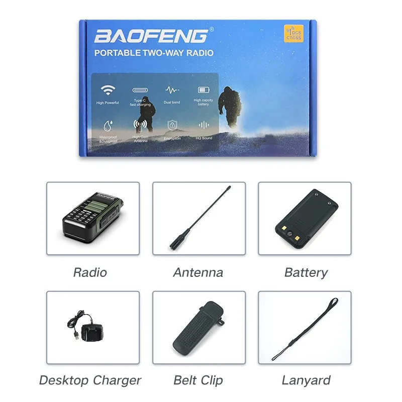 BF-UV16วิทยุสื่อสารพกพา Baofeng UV-16 PRO MATE 10W IP68กันน้ำวิทยุสื่อสารสองทาง UV16เครื่องรับส่งสัญญาณมือถืออัพเกรด