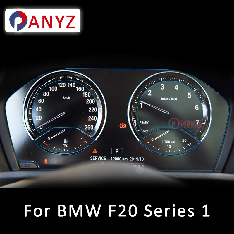 Image of Für BMW F20 Serie 1 2016-2020 Dashboared Instrument Panel Screen Protector Zubehör Innen Details Aufkleber Film Abdeckung TPU