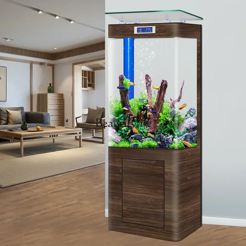 

FG26New fish tank household living room office small and medium bottom filter ecological glass goldfish tank