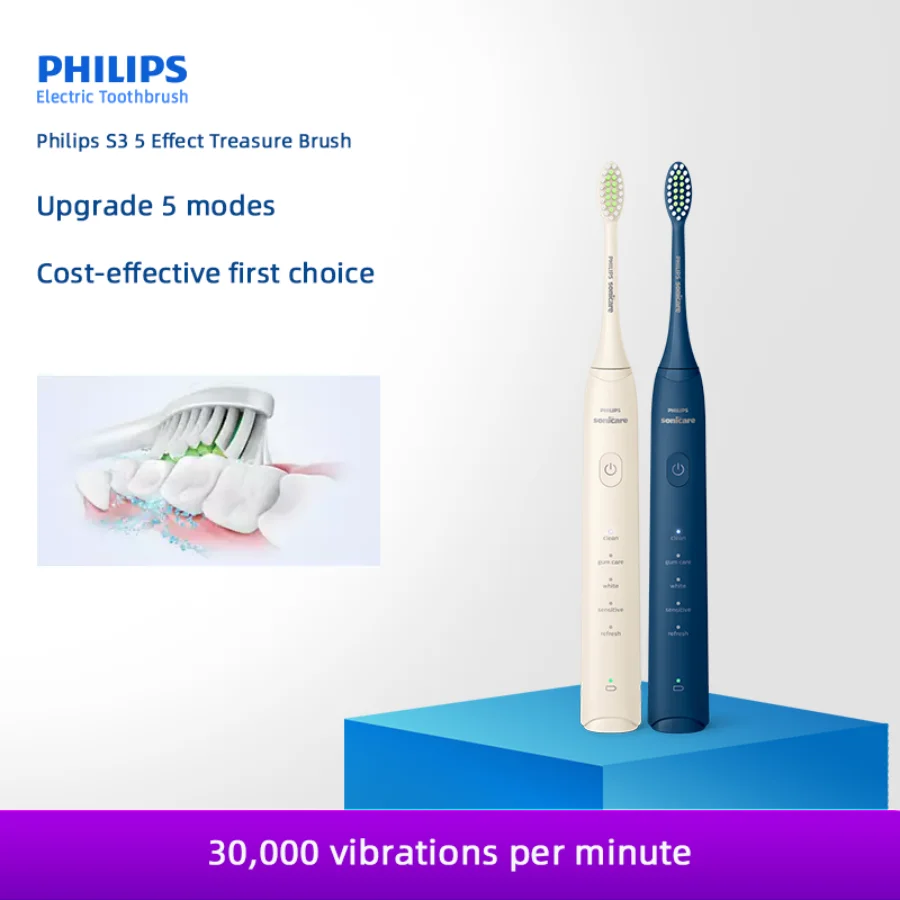 PHILIPS HX2471 Electric Toothbrush HX2033/02 USB Interface Adapted Brush Head Recommended Lovers Adult Sonic Toothbrush Machine