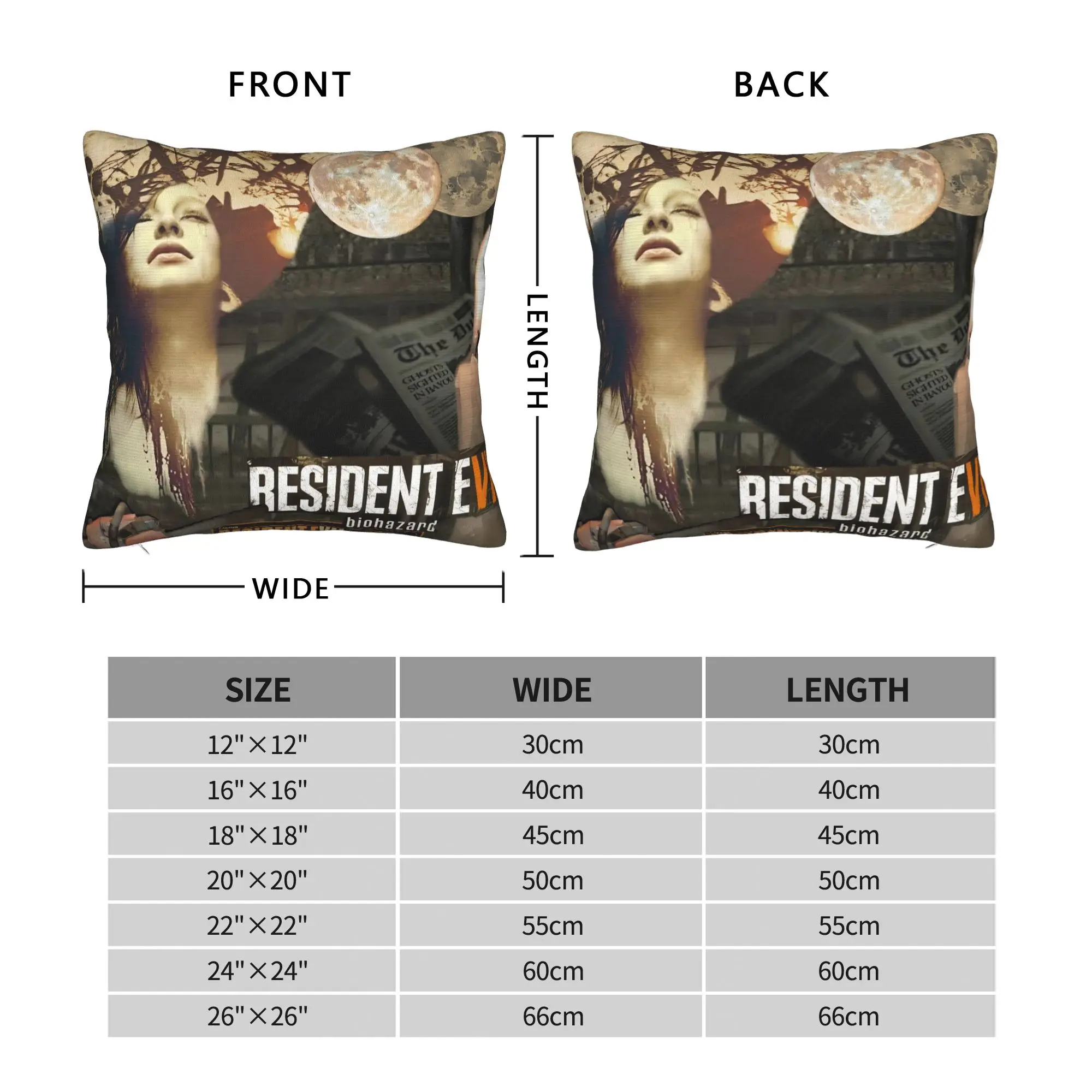 Leon Kennedy Resident Evil Pillow Cover  Design Cushion Cover Novelty Pillow Case For Sofa Home Decoration