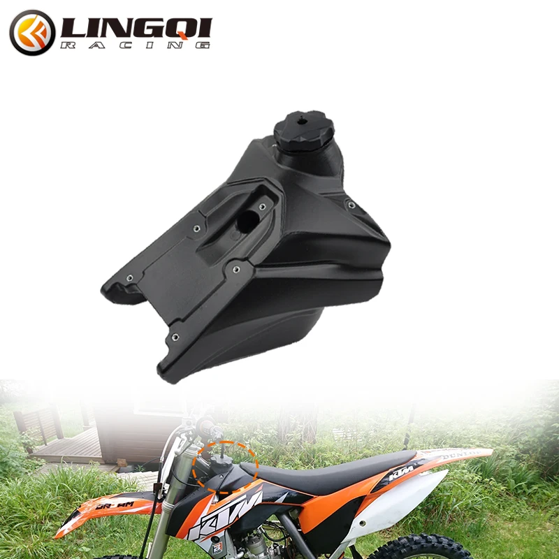 

LING QI Motorcycle Gas Petrol Fuel Tank With Cap For KT85 Motocross Dirt Bike Pit Bike KT 85 Motorcycle Parts